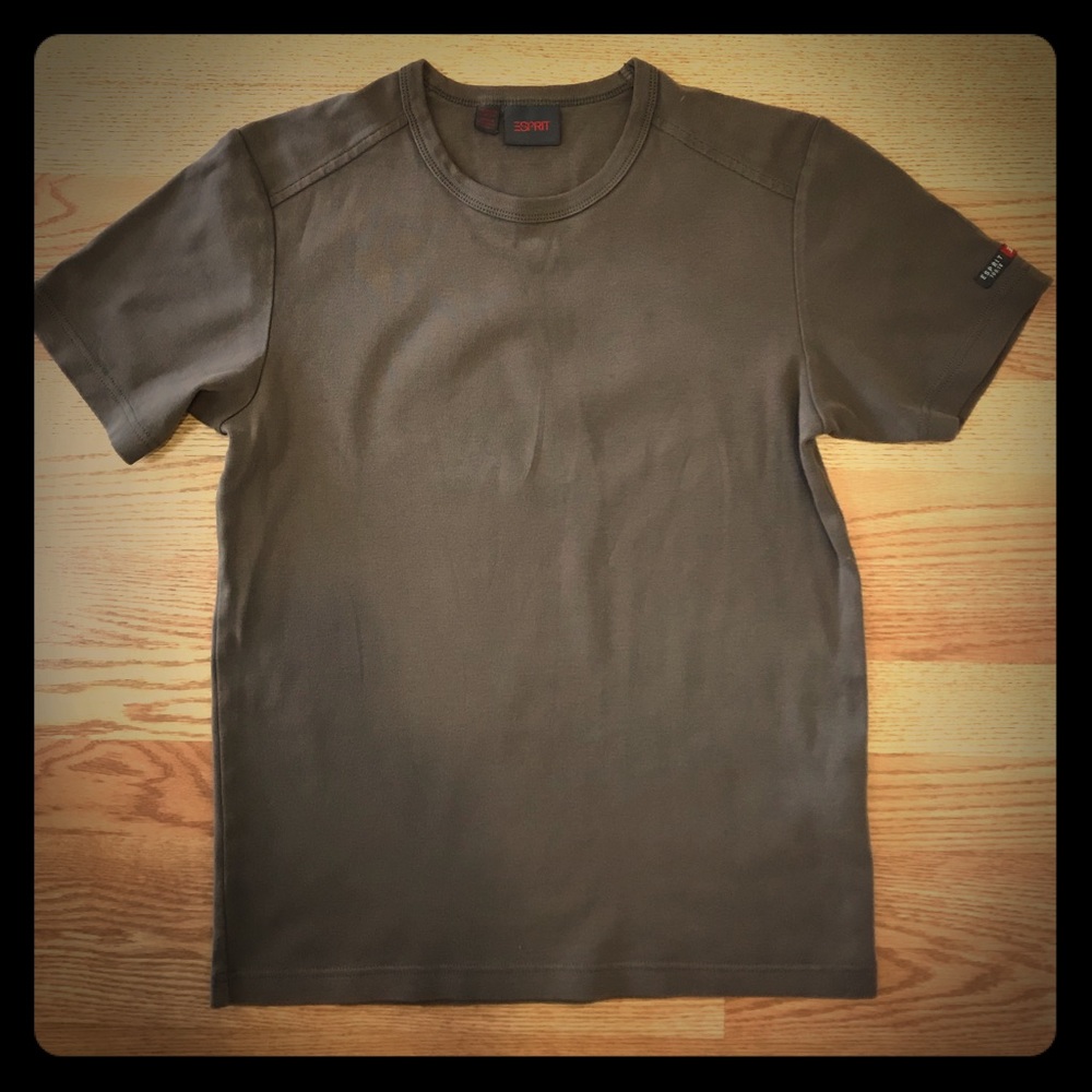 ESPRIT Men’s Crew Neck T-Shirt Size L Brown